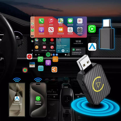 Plug and Play Smart Box for Factory Wired Head Units - Wireless CarPlay & Android Auto Adapter
