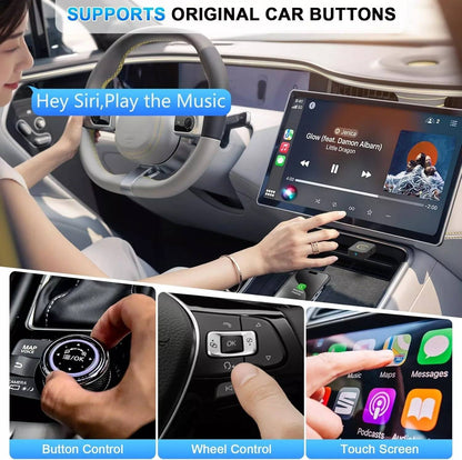 Plug and Play Smart Box for Factory Wired Head Units - Wireless CarPlay & Android Auto Adapter