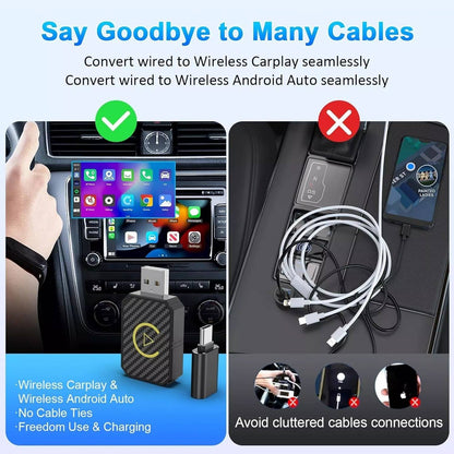 Plug and Play Smart Box for Factory Wired Head Units - Wireless CarPlay & Android Auto Adapter