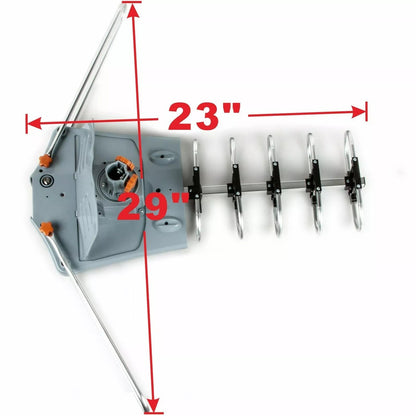 HD Motorized Antenna with 360° Rotation and Remote Control