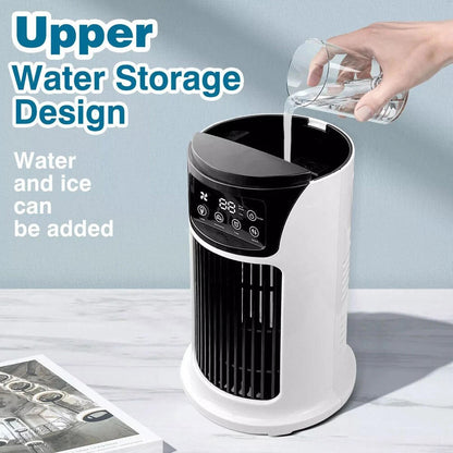 Compact Cooling Unit with Oscillating Feature and Cotton Filter