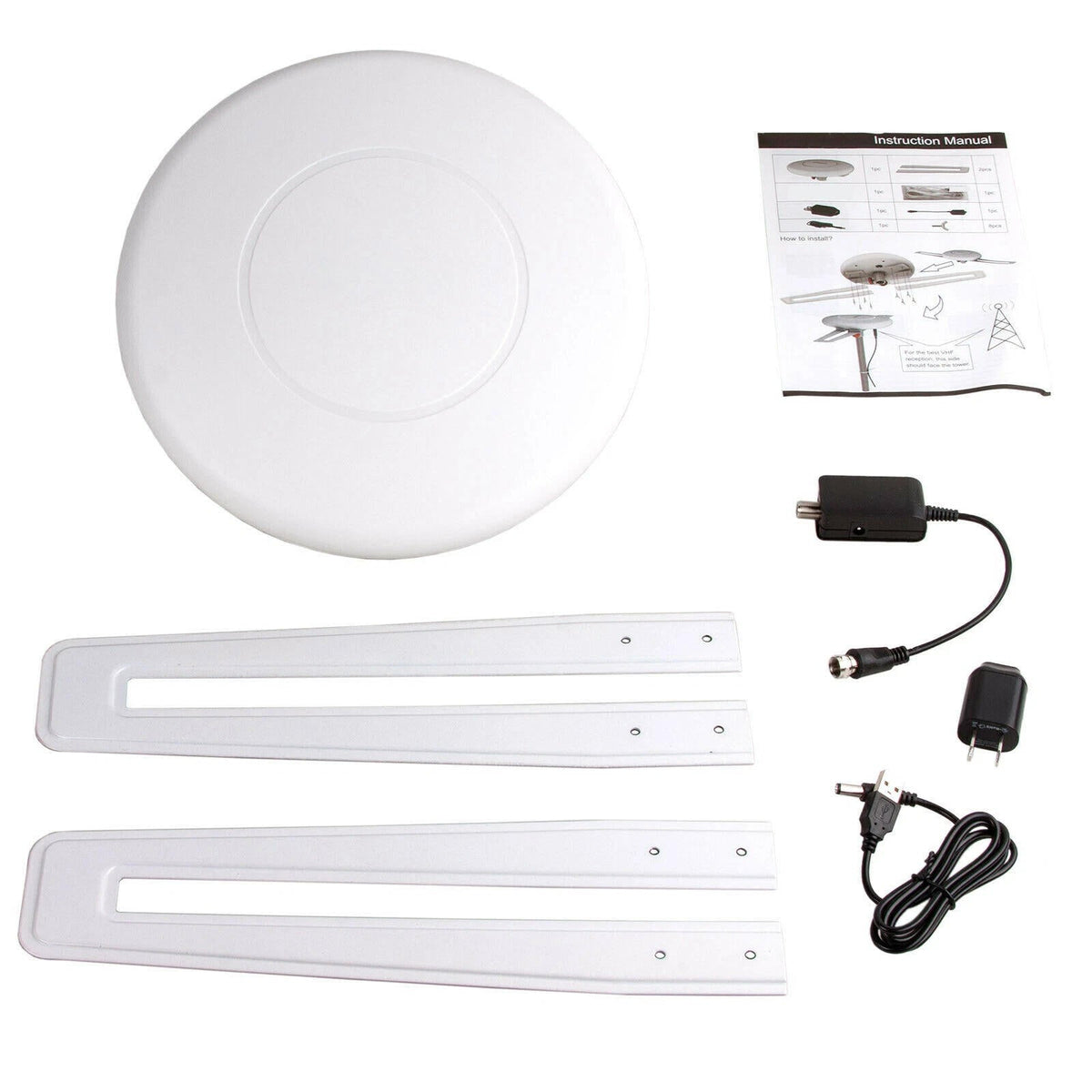High-Performance HDTV Antenna with 40ft Cable and Smart Signal Lock