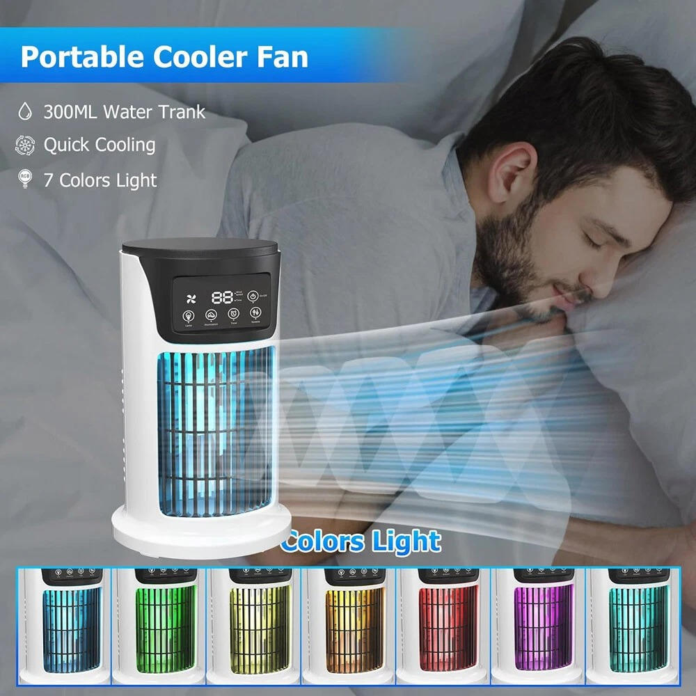 Compact Cooling Unit with Oscillating Feature and Cotton Filter