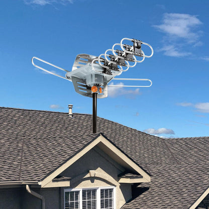 HD Motorized Antenna with 360° Rotation and Remote Control
