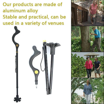Versatile Support Cane with Comfortable Grip and Multi-Directional Tip