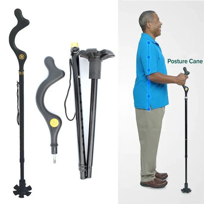 Versatile Support Cane with Comfortable Grip and Multi-Directional Tip