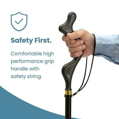 Versatile Support Cane with Comfortable Grip and Multi-Directional Tip