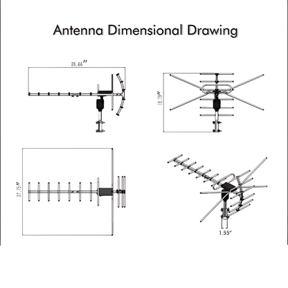 All-Weather HD Antenna with 360° Automatic Signal Tracking