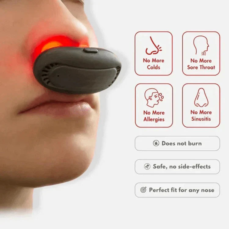 BreatheEasy Infrared Nasal Relief Device with Rechargeable Battery