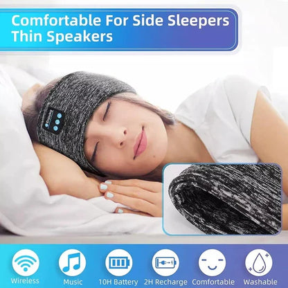 Dual-Function Bluetooth Sleep Headband for Comfort and Calm