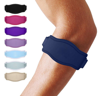 Customizable Elbow Support Brace with Triple Strap System