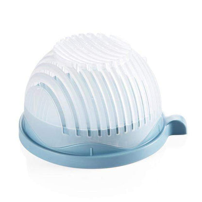 Effortless Salad Slicer with Safety Features and Compact Design