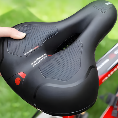 Comfort Ride Bicycle Seat with Airflow Design and Safety Reflector