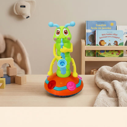 Musical and Illuminated Caterpillar Toy Playing Saxophone