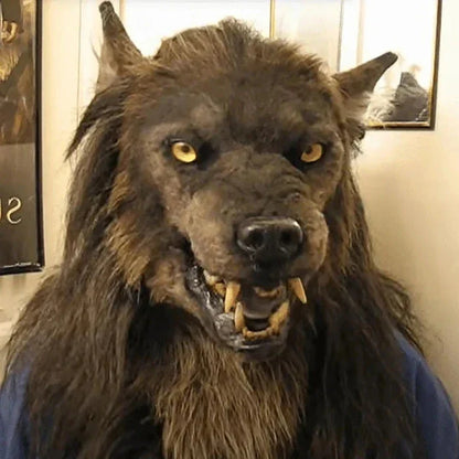 Lifelike Wolf Head Mask with Breathable Fit for Events