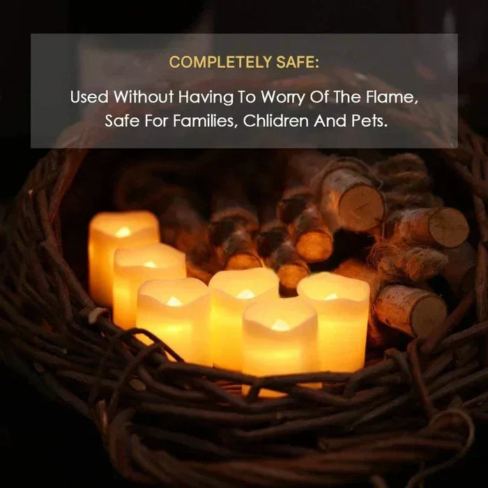 SafeGlow Battery-Powered LED Candles – 24-Pack