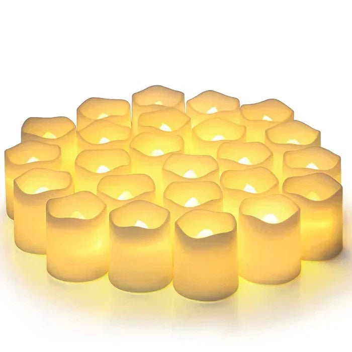 SafeGlow Battery-Powered LED Candles – 24-Pack
