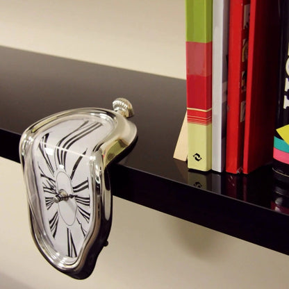 Roman Numeral Wall Clock with Melting Design