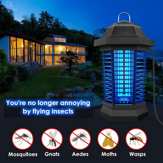 High-Voltage Insect Eliminator with UVA Attraction
