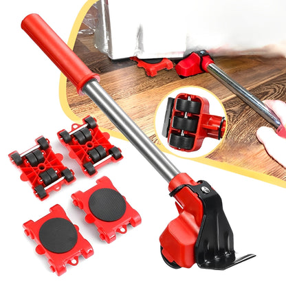 Effortless Furniture Mover Set with Lifting Tool and 360-Degree Wheels