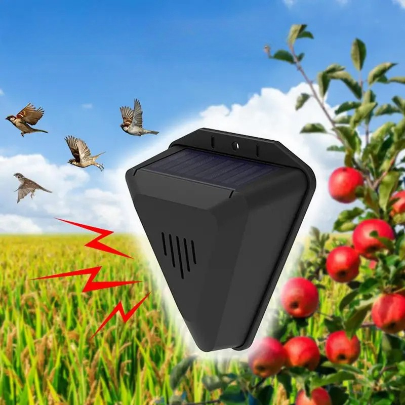 Solar-Powered Avian Deterrent with 13 Realistic Sounds