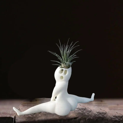 Whimsical Ghost-Shaped Air Plant Holder with Sturdy Base