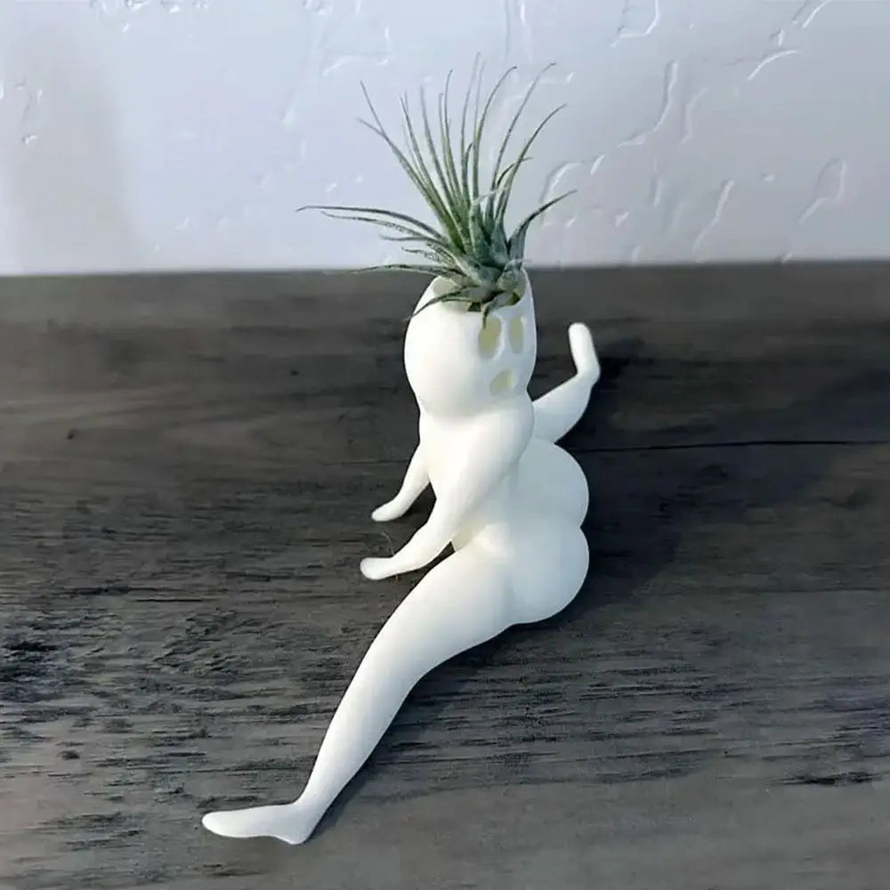 Whimsical Ghost-Shaped Air Plant Holder with Sturdy Base
