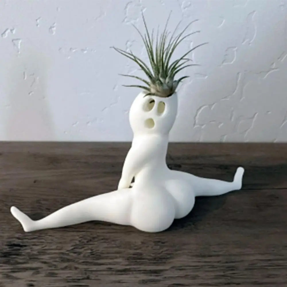 Whimsical Ghost-Shaped Air Plant Holder with Sturdy Base