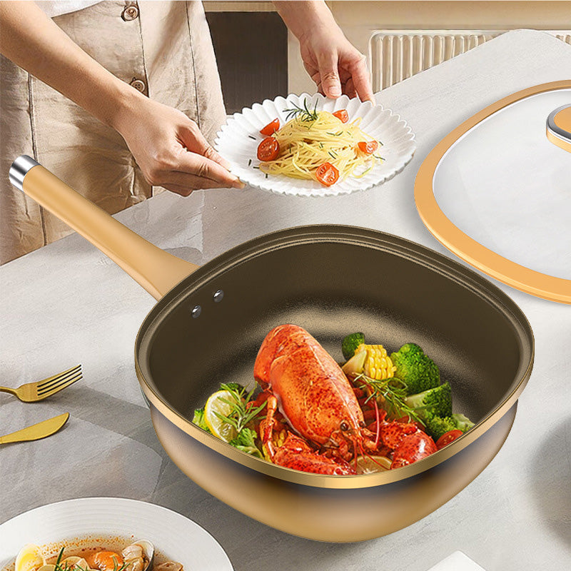 Versatile Nonstick Ceramic Cooking Pot with Glass Lid, 30cm