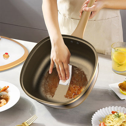 Versatile Nonstick Ceramic Cooking Pot with Glass Lid, 30cm