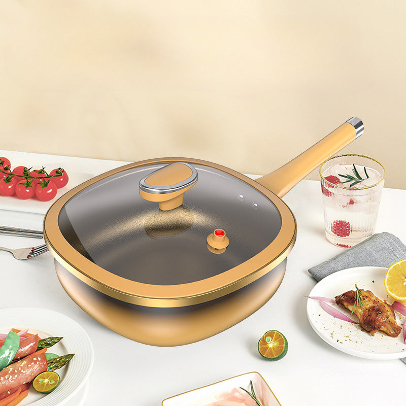 Versatile Nonstick Ceramic Cooking Pot with Glass Lid, 30cm