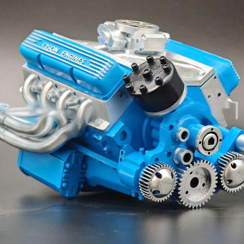 Dynamic V8 Engine Model Kit with Spark Ignition and Durable Metal Parts