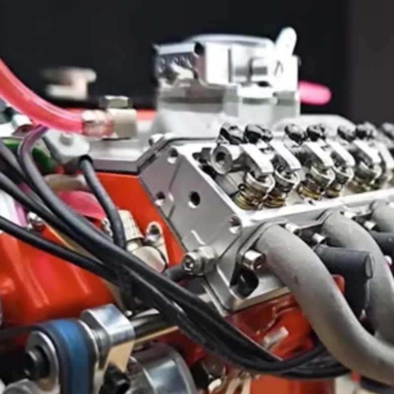 Dynamic V8 Engine Model Kit with Spark Ignition and Durable Metal Parts