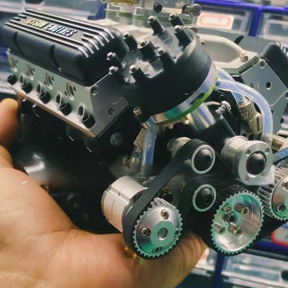 Dynamic V8 Engine Model Kit with Spark Ignition and Durable Metal Parts