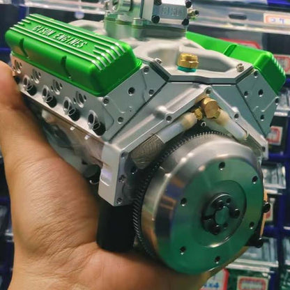 Dynamic V8 Engine Model Kit with Spark Ignition and Durable Metal Parts