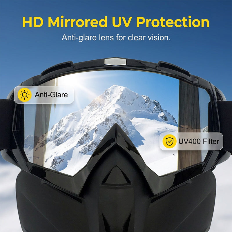 Versatile Face Protection Shield with Removable Goggles