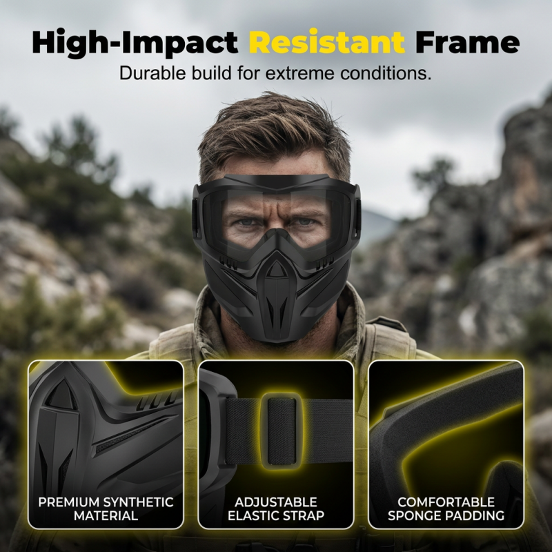 Versatile Face Protection Shield with Removable Goggles