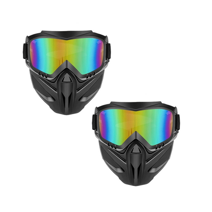 Versatile Face Protection Shield with Removable Goggles