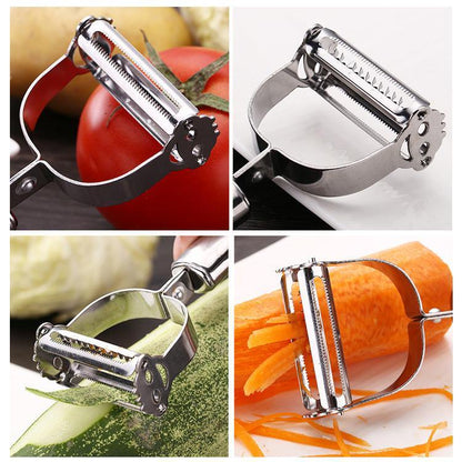 Multi-Functional Vegetable Peeler with 6 Blade Options