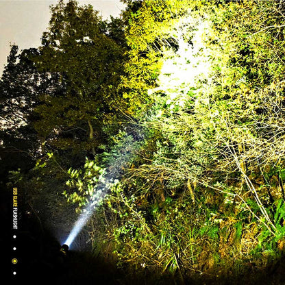 Rechargeable LED Flashlight with Telescopic Zoom, 5 Modes, IPX-6 Waterproof