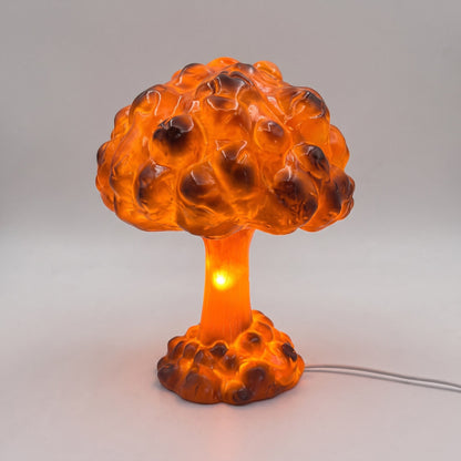 LED Table Lamp in Mushroom Cloud Design