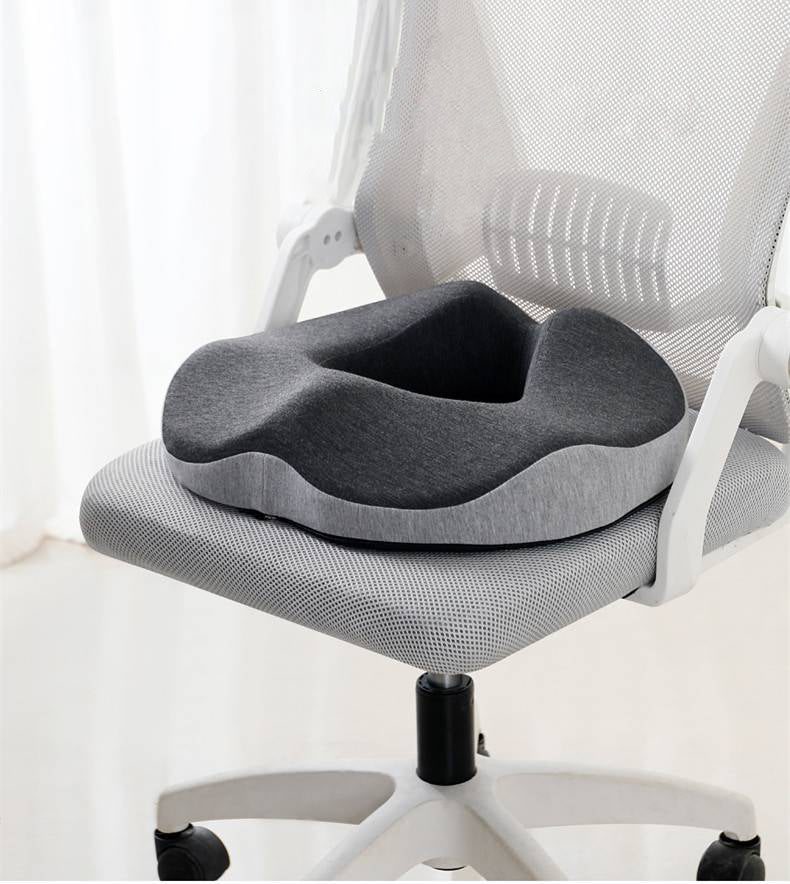 Ergonomic Comfort Cushion with Tailbone Relief and Non-Slip Base