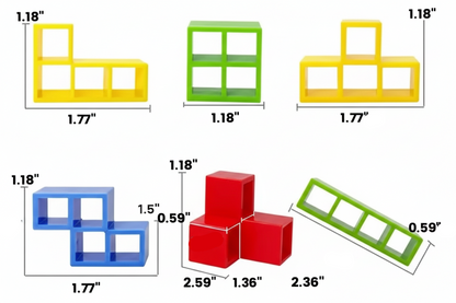 Magnetic Geometry Stacking Game with 24 Colorful Blocks