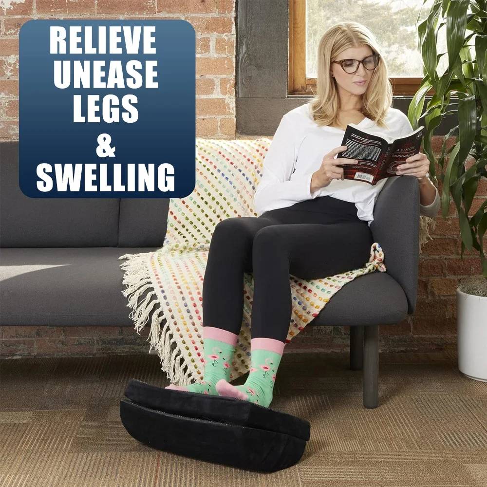 Ergonomic Footrest with Customizable Height and Washable Cover
