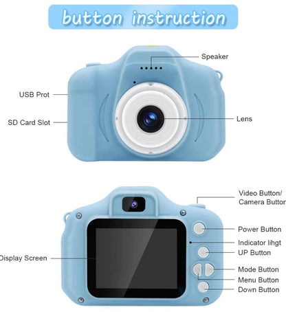 Compact Vintage-Style Digital Camera with Selfie Features