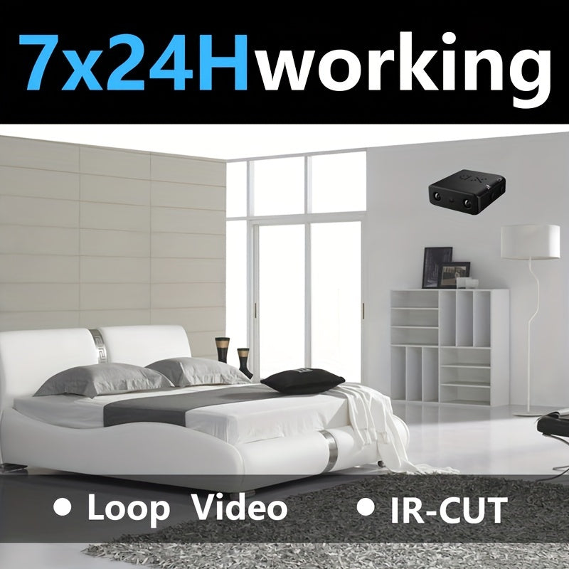 Compact Full HD Security Camera with Night Vision and Alerts