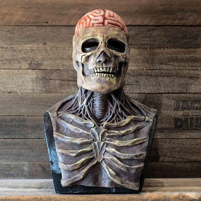 Creepy Skeleton Ensemble with Realistic Mask and Bodysuit