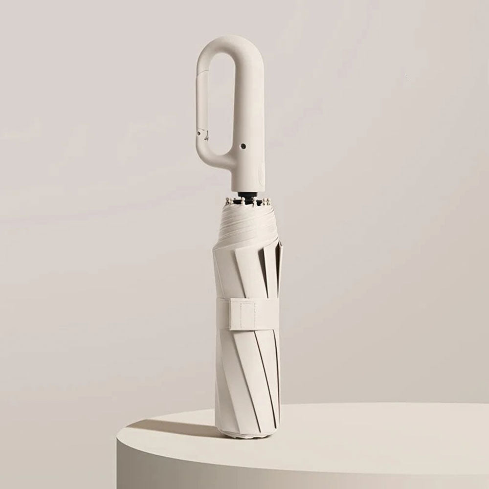 Compact Folding Umbrella with Wind-Resistant Frame and UPF50+ Protection