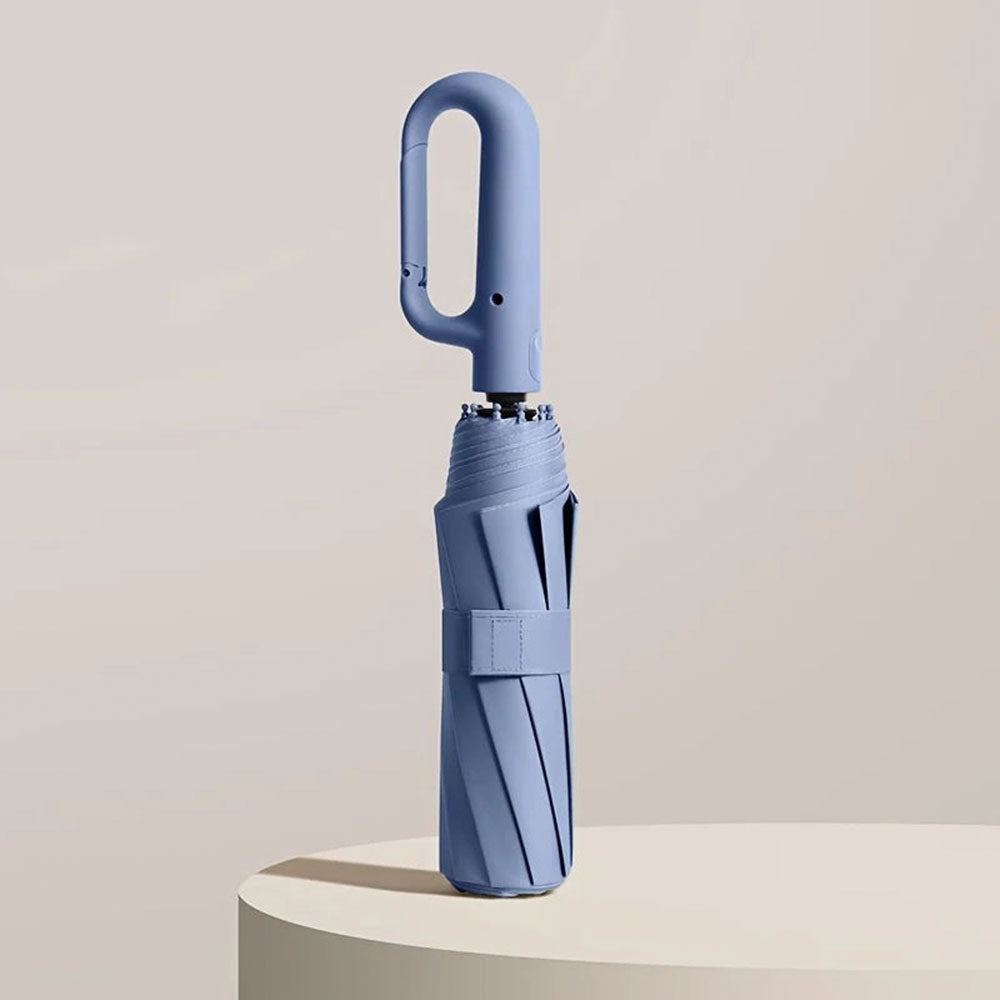 Compact Folding Umbrella with Wind-Resistant Frame and UPF50+ Protection