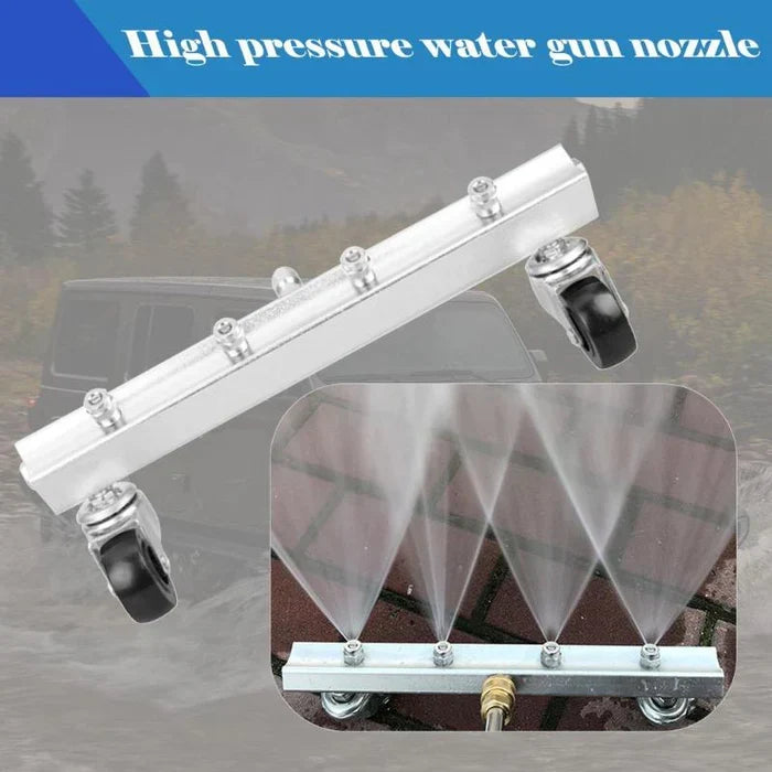 Stainless Steel Underbody Pressure Washer Tool with Swivel Wheels for Trucks, SUVs, Trailers